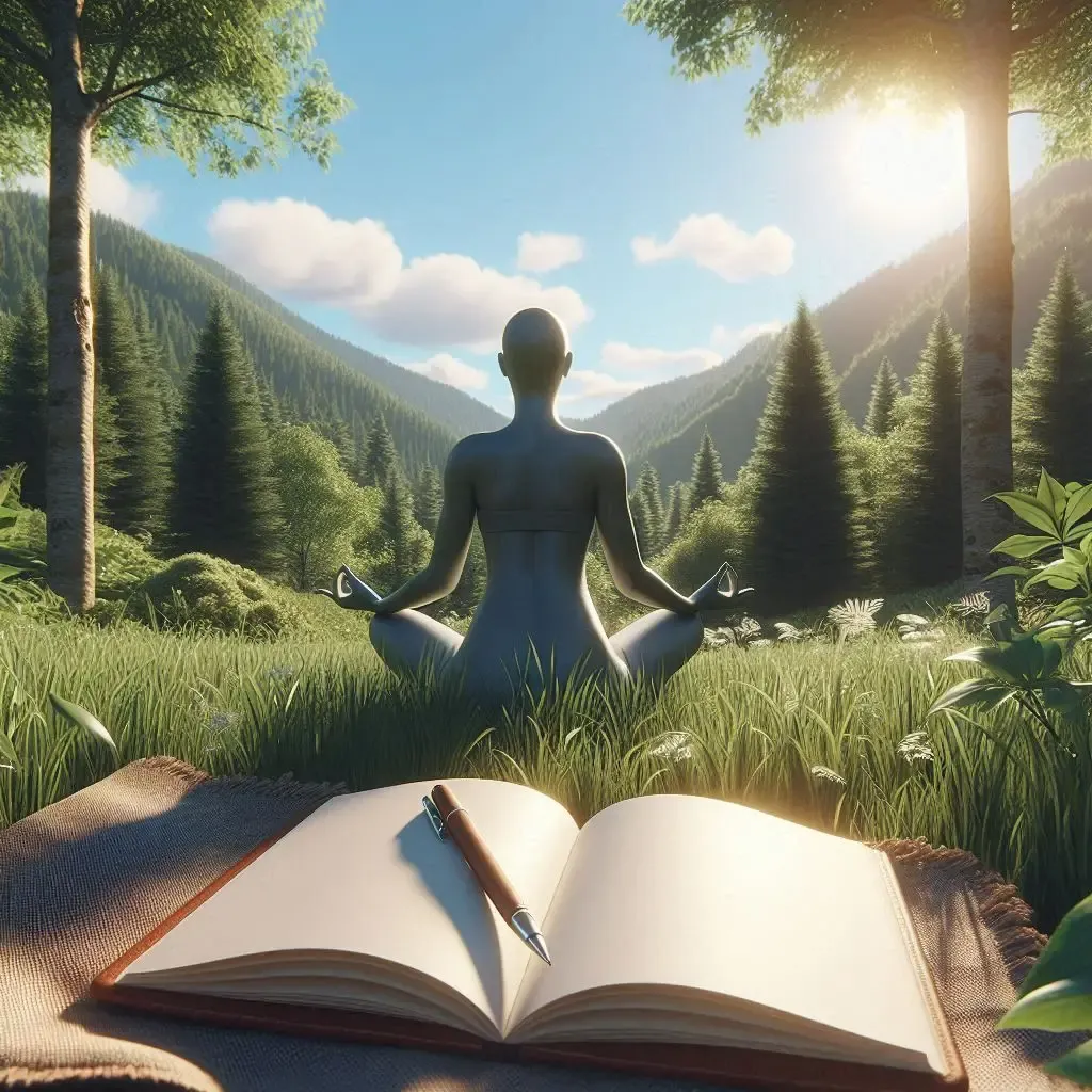 Meditação, journaling e conexão com a natureza